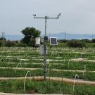 land station in a field 