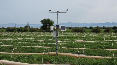 land station in a field